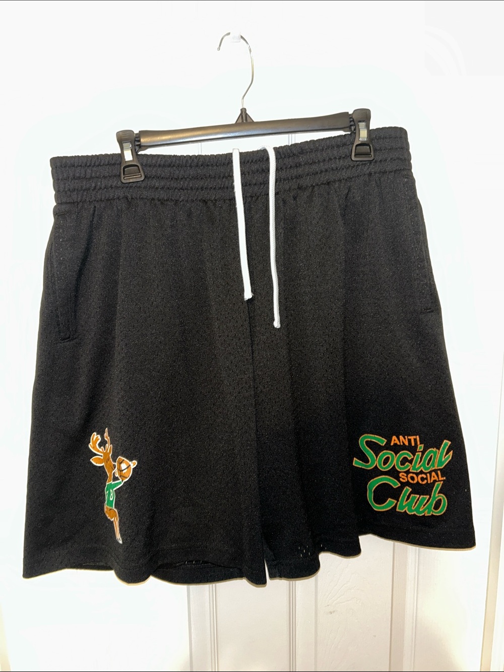 Mitchell and Ness x Anti Social Social Bucks Club Black Shorts
